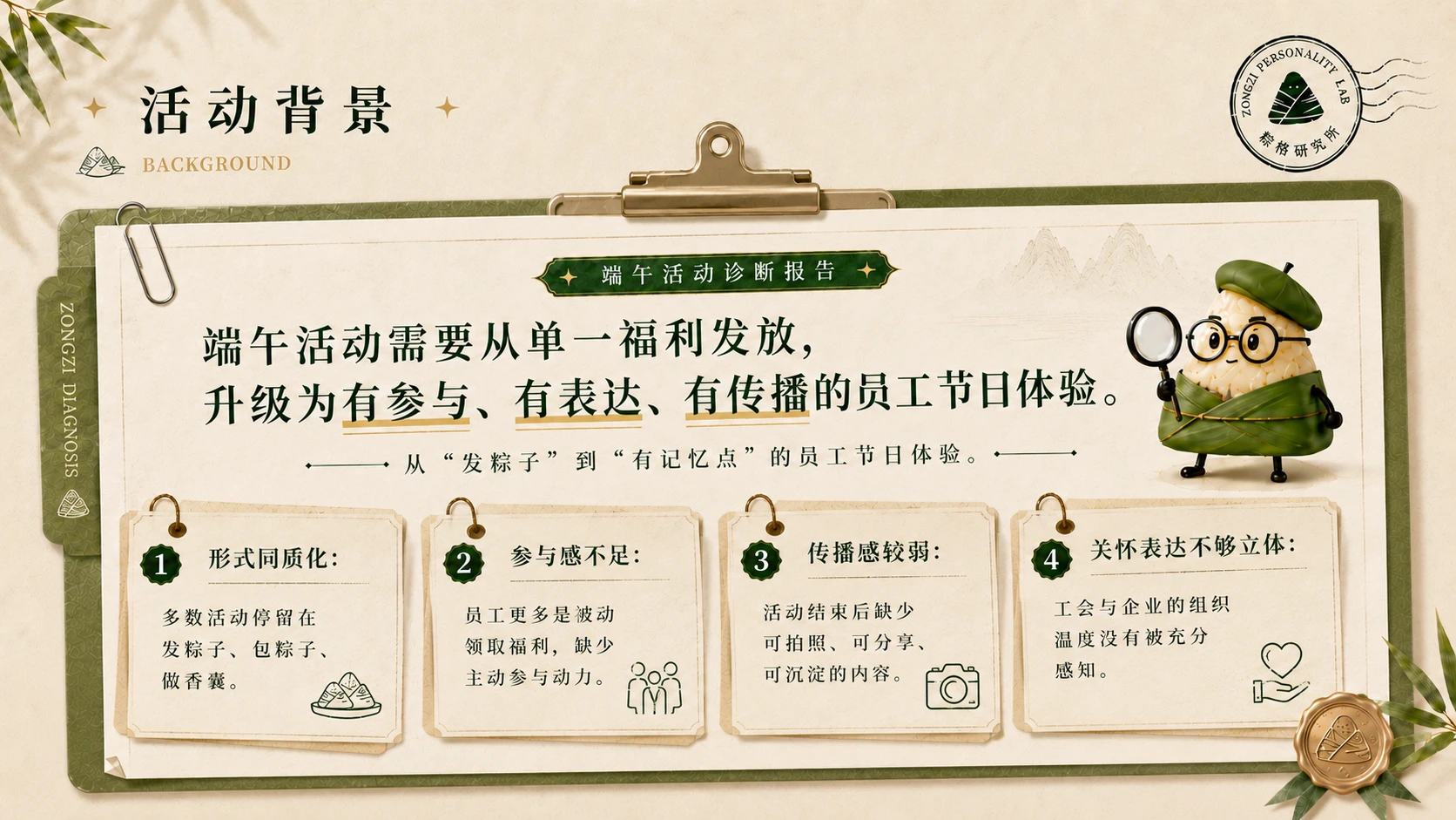 档案风版《粽格研究所——解锁你的职场粽格》企业/工会端午活动方案 - 预览图4