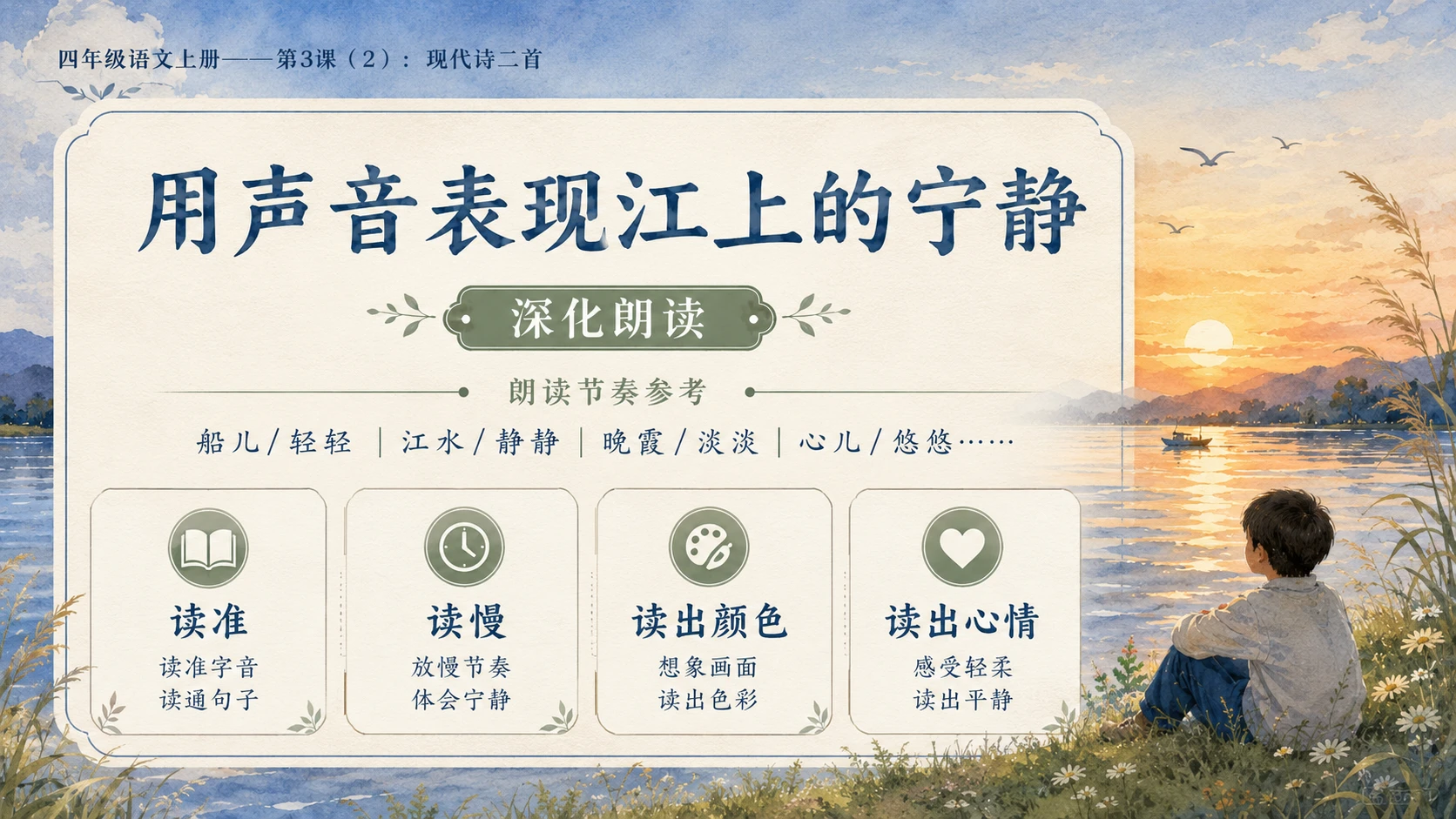 小学六年制统编教材系列课件——四年级语文上册第3课（2）：现代诗二首 - 预览图5