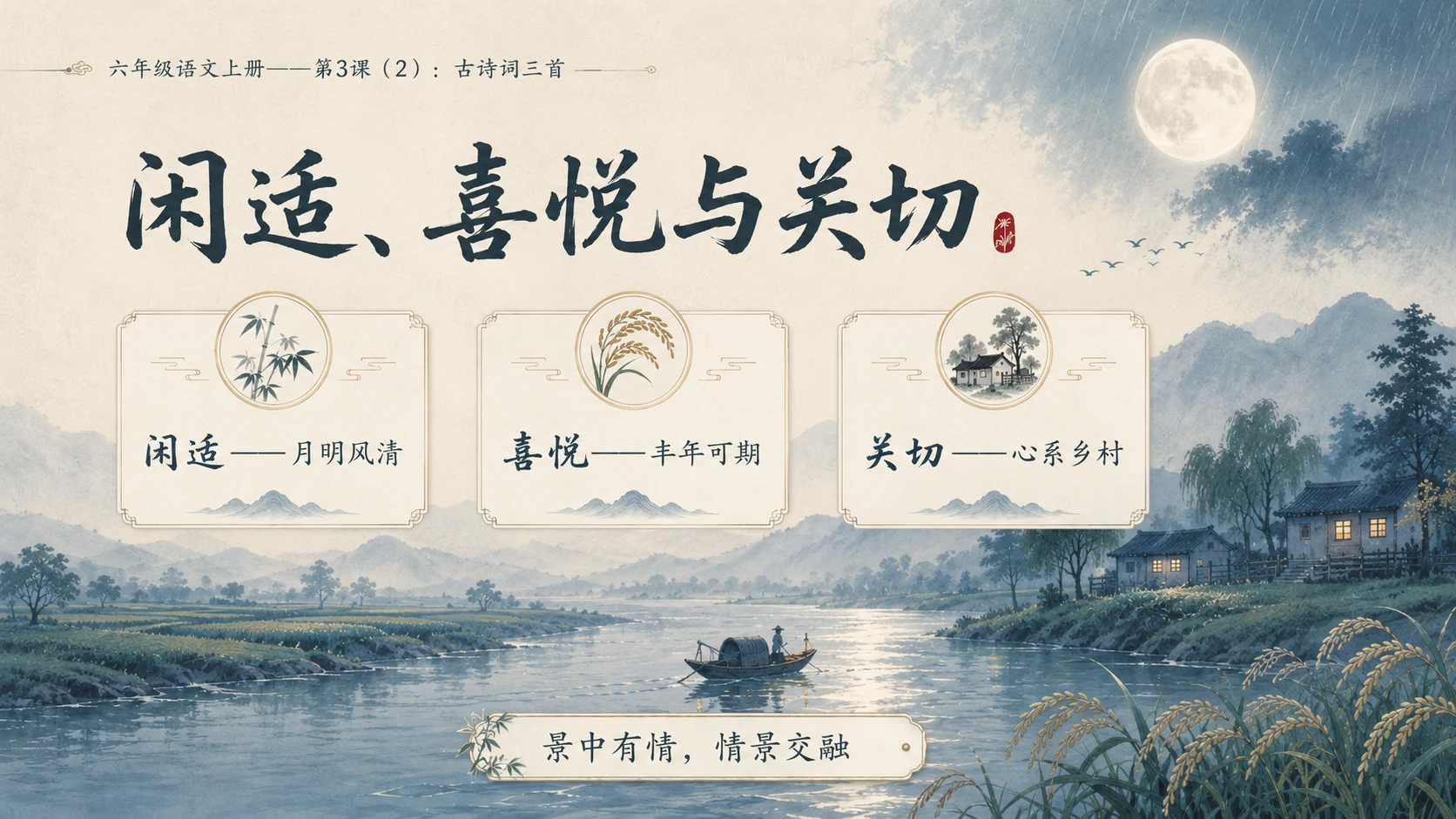 小学六年制统编教材系列课件——六年级语文上册第3课（2）：古诗词三首 - 预览图7