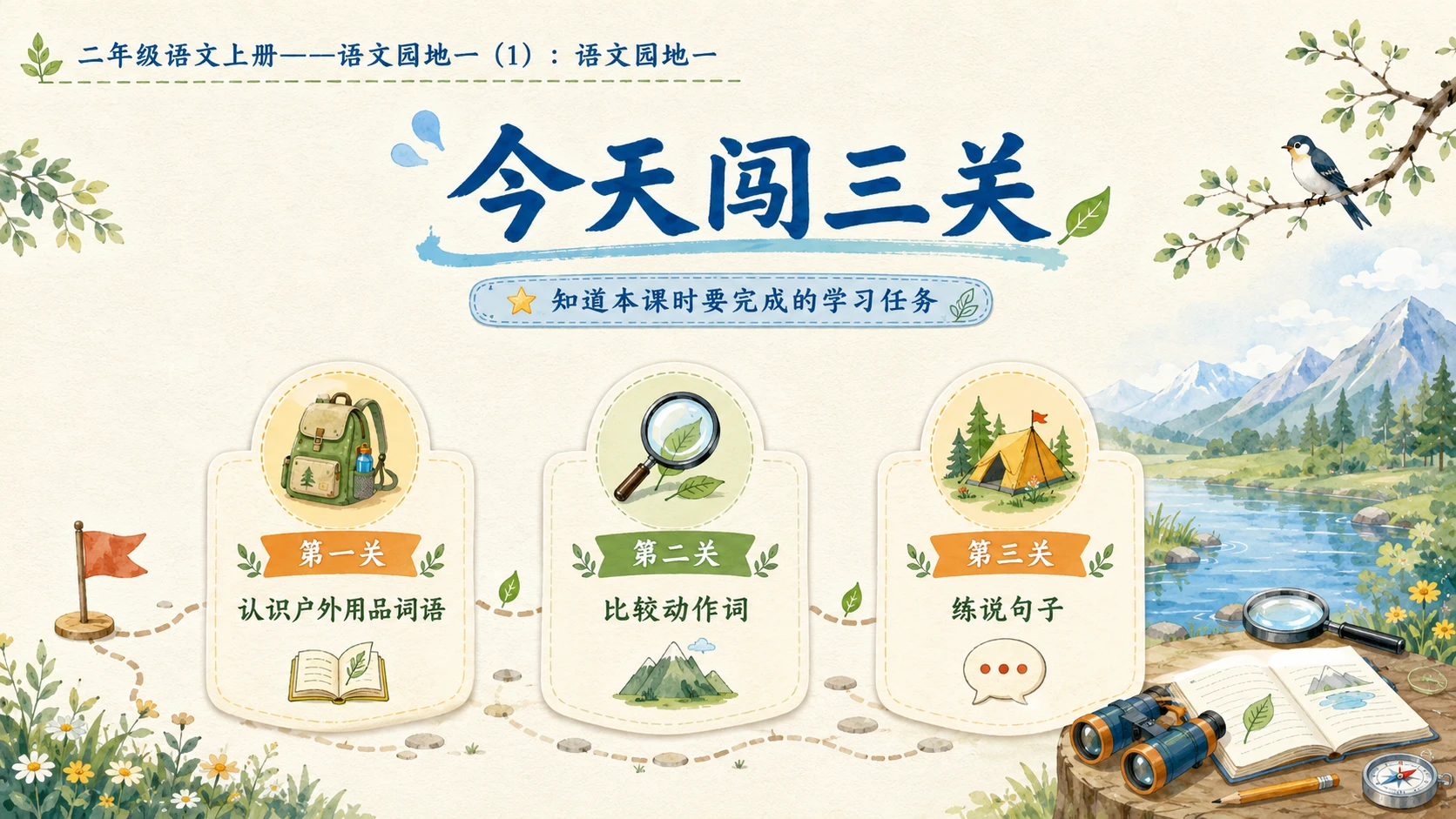 小学六年制统编教材系列课件——二年级语文上册语文园地一（1） - 预览图1