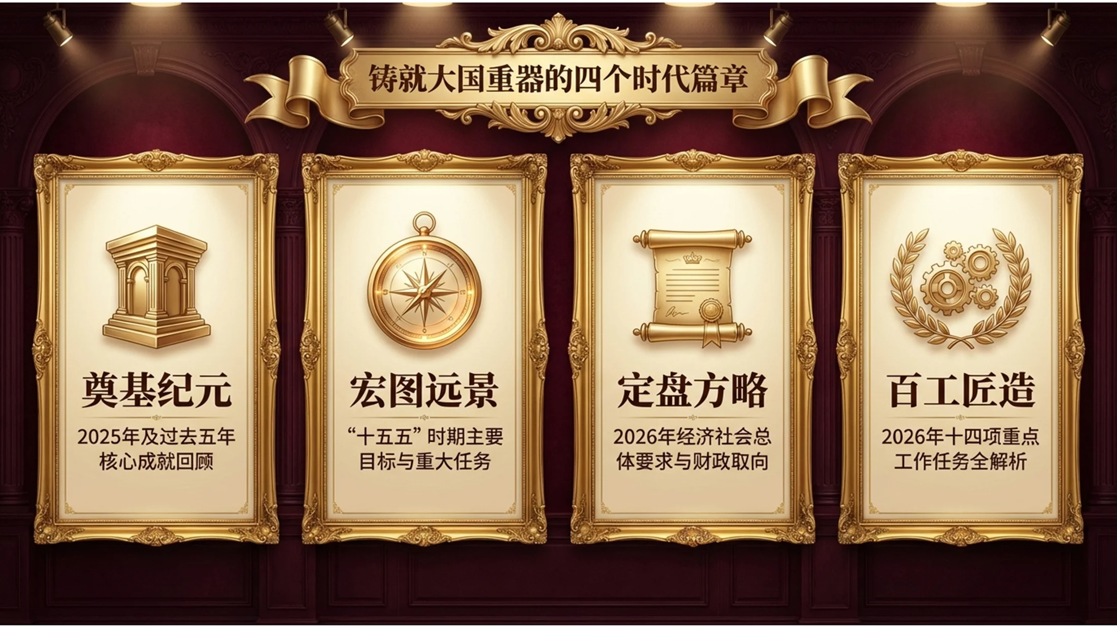 巴洛克风格政府工作报告PPT - 预览图1