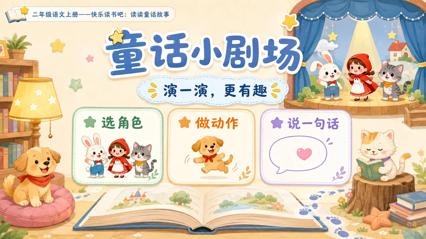 小学六年制统编教材系列课件——二年级语文上册快乐读书吧：读读童话故事 - 预览图2