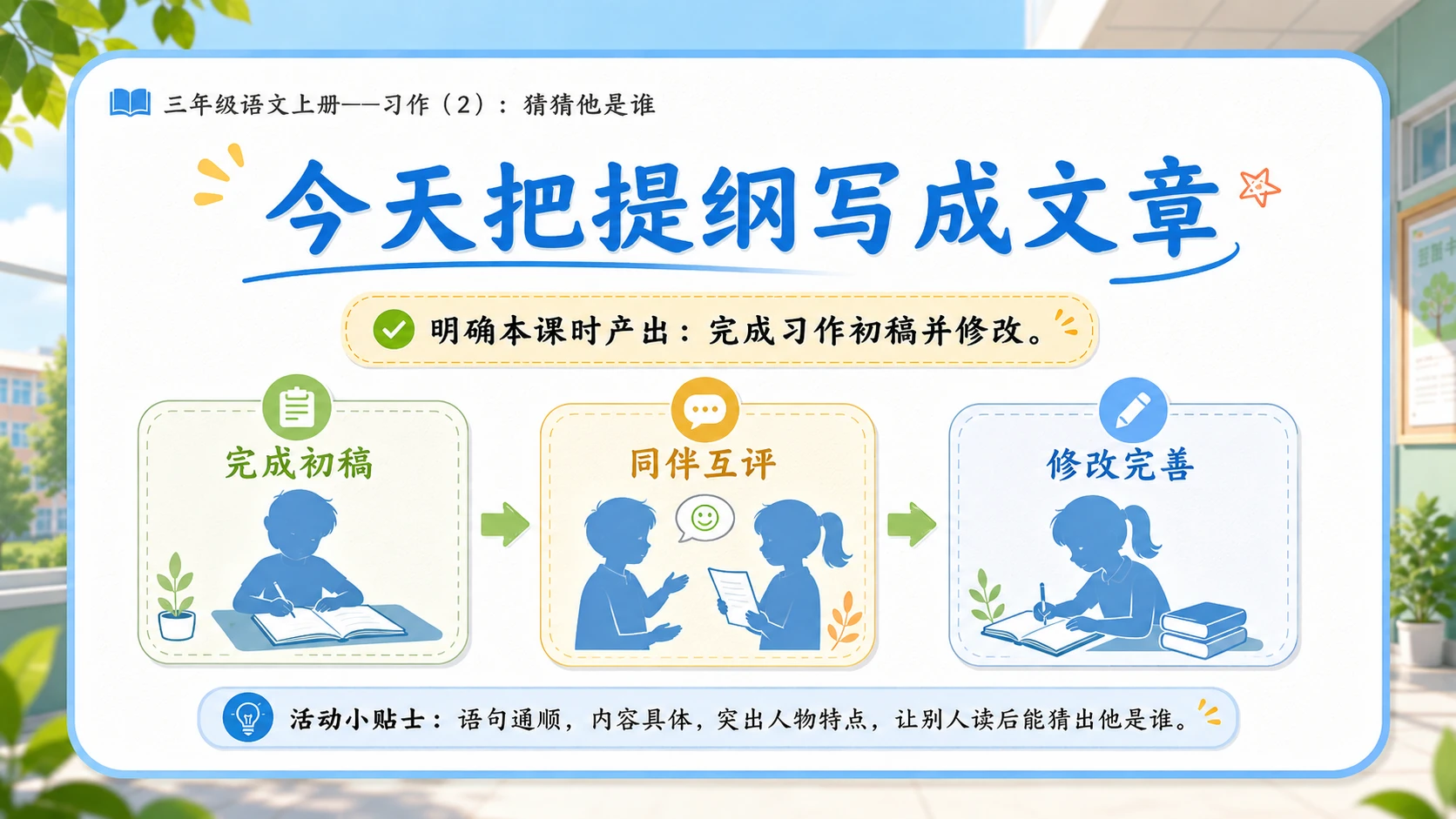 小学六年制统编教材系列课件——三年级语文上册习作（2）：猜猜他是谁 - 预览图2
