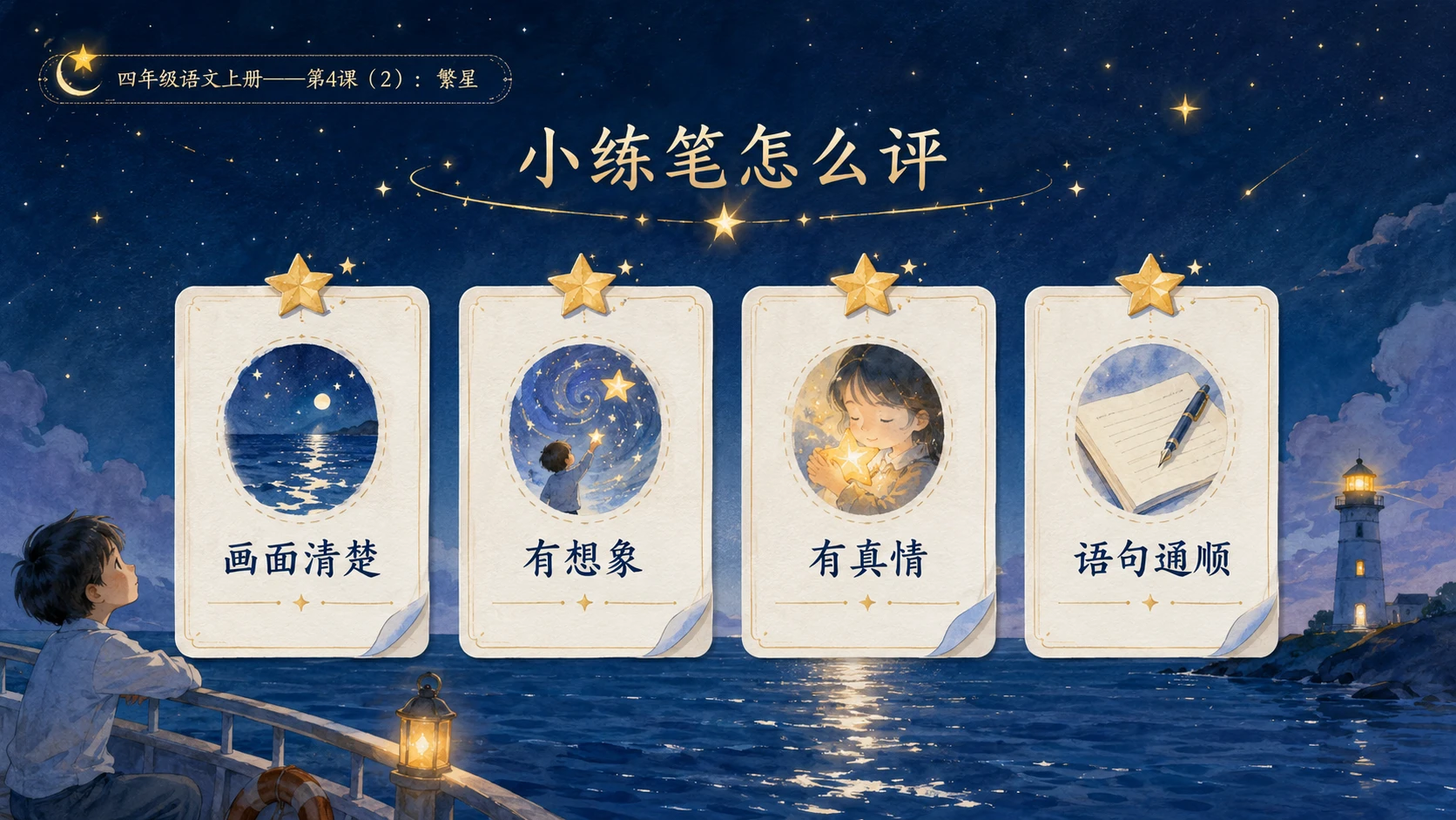 小学六年制统编教材系列课件——四年级语文上册第4课（2）：繁星 - 预览图3