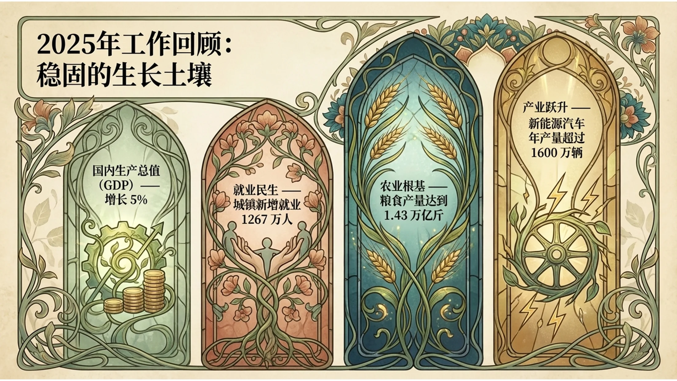 新艺术风格政府工作报告PPT - 预览图2