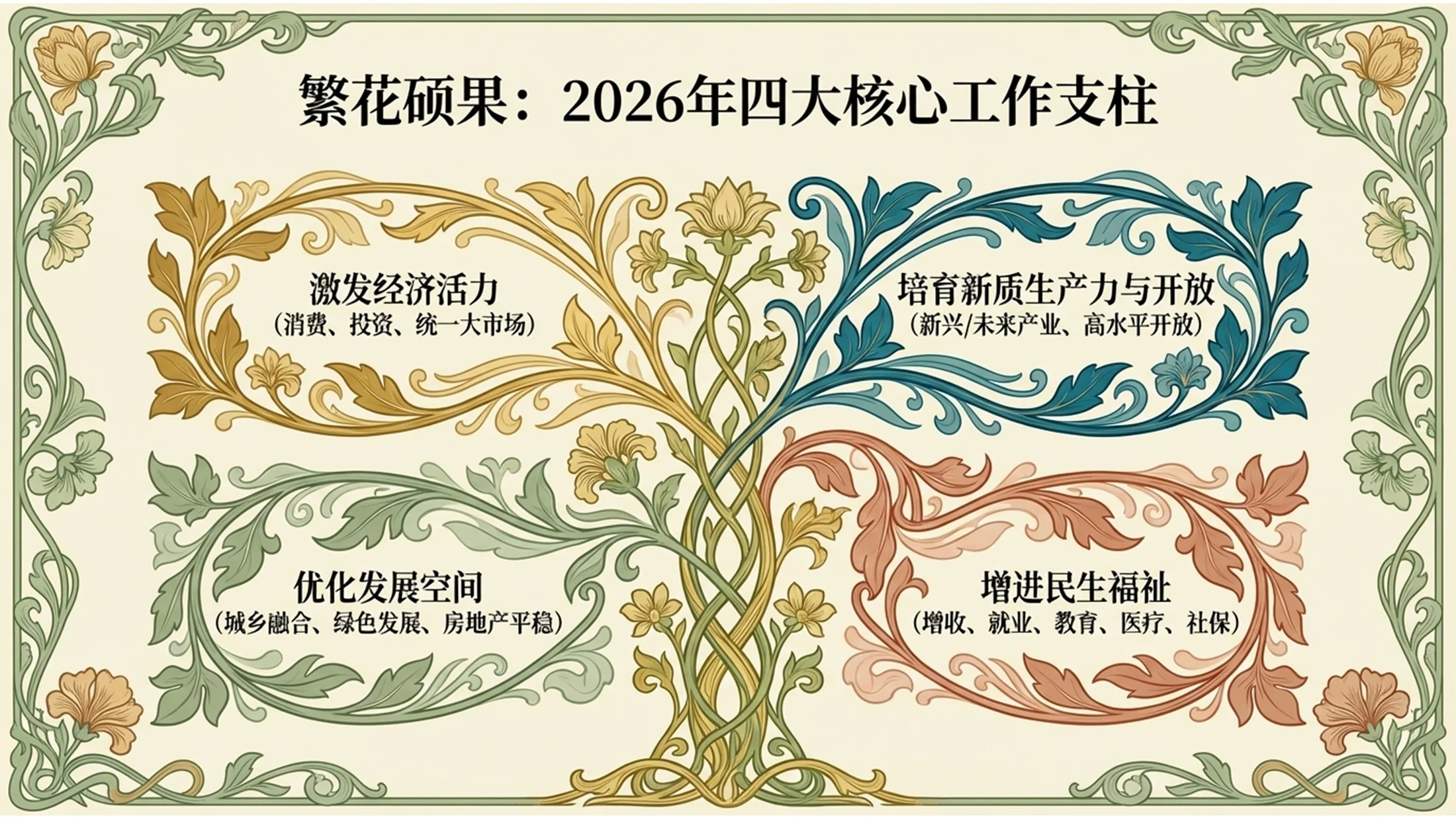 新艺术风格政府工作报告PPT - 预览图8