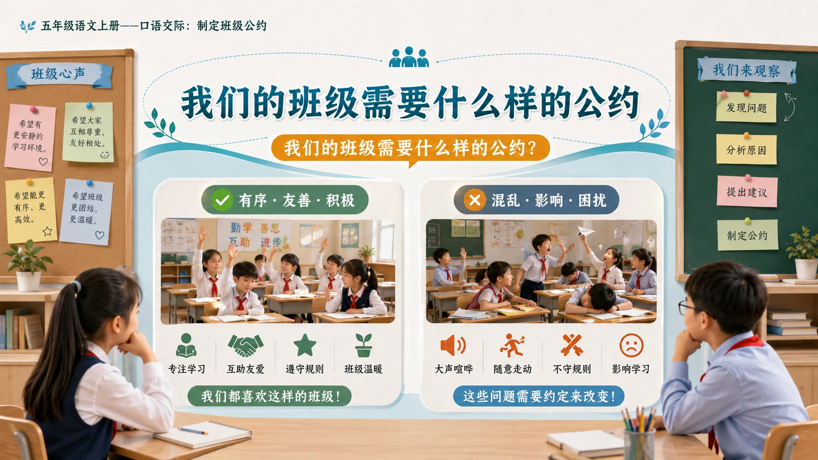 小学六年制统编教材系列课件——五年级语文上册口语交际：制定班级公约 - 预览图6