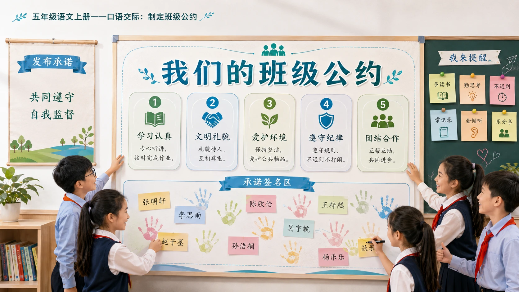 小学六年制统编教材系列课件——五年级语文上册口语交际：制定班级公约 - 预览图10