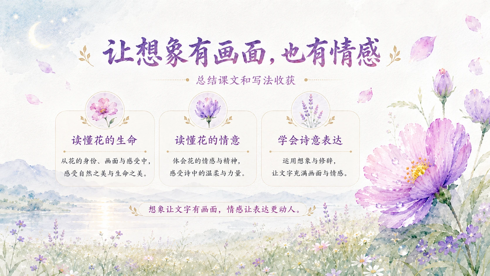 小学六年制统编教材系列课件——六年级语文上册第4课（2）：花之歌 - 预览图12