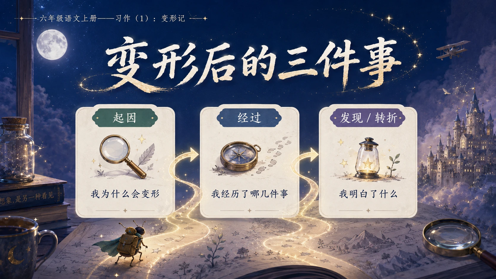 小学六年制统编教材系列课件——六年级语文上册习作（1）：变形记 - 预览图5