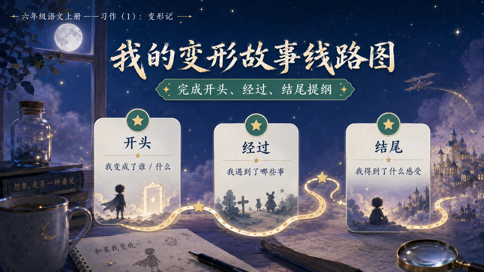 小学六年制统编教材系列课件——六年级语文上册习作（1）：变形记 - 预览图8