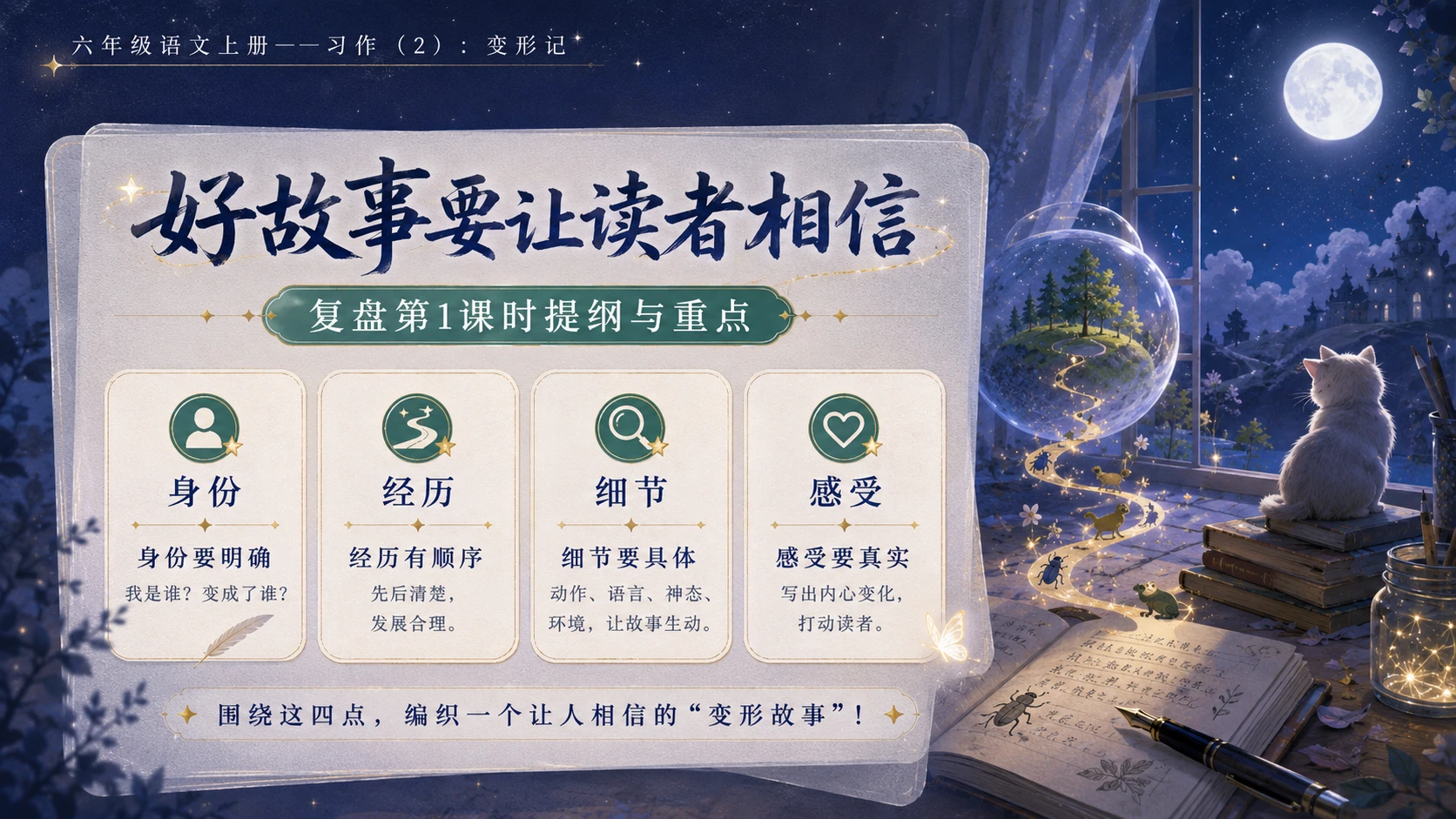 小学六年制统编教材系列课件——六年级语文上册习作（2）：变形记 - 预览图3