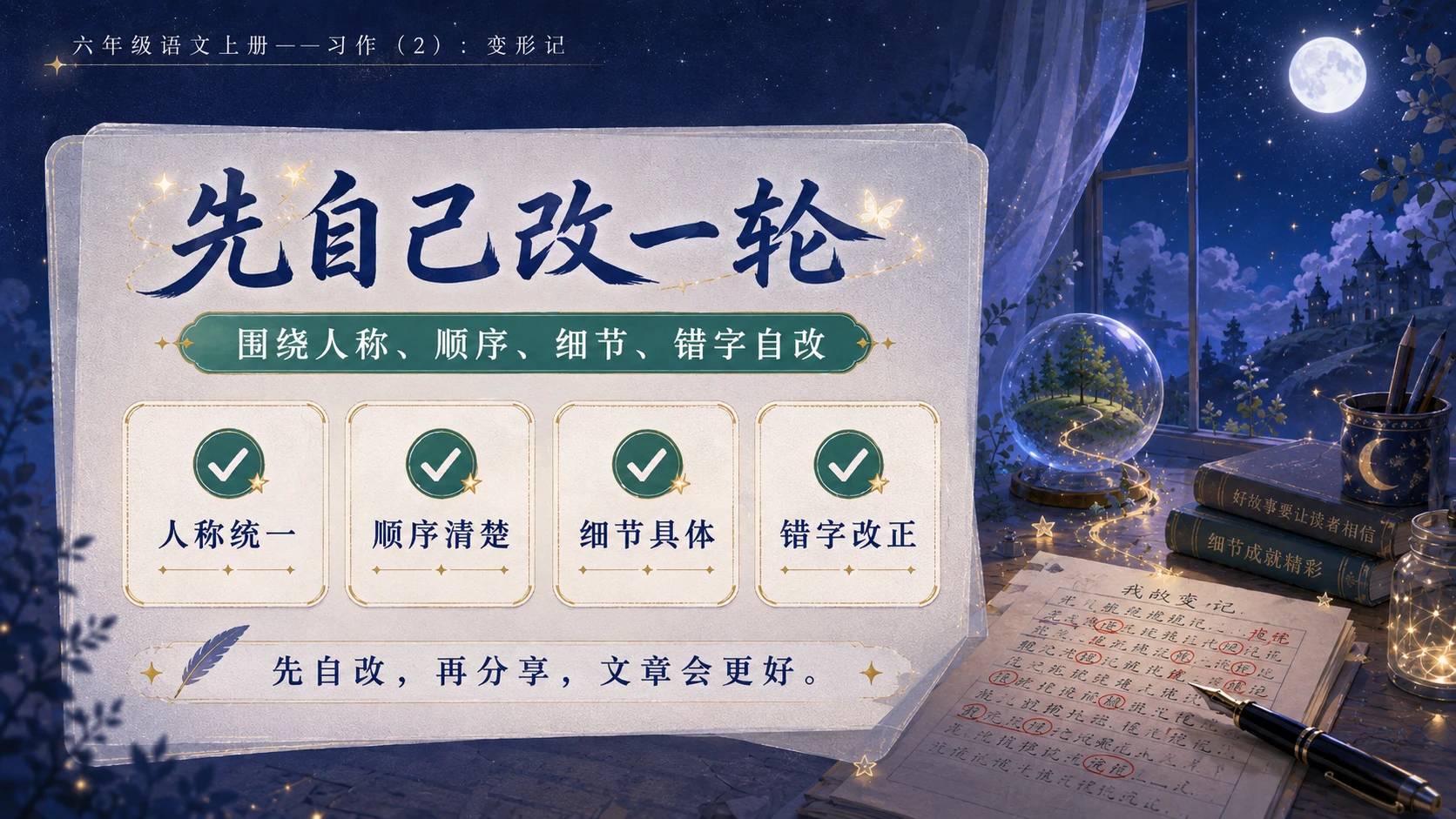 小学六年制统编教材系列课件——六年级语文上册习作（2）：变形记 - 预览图9