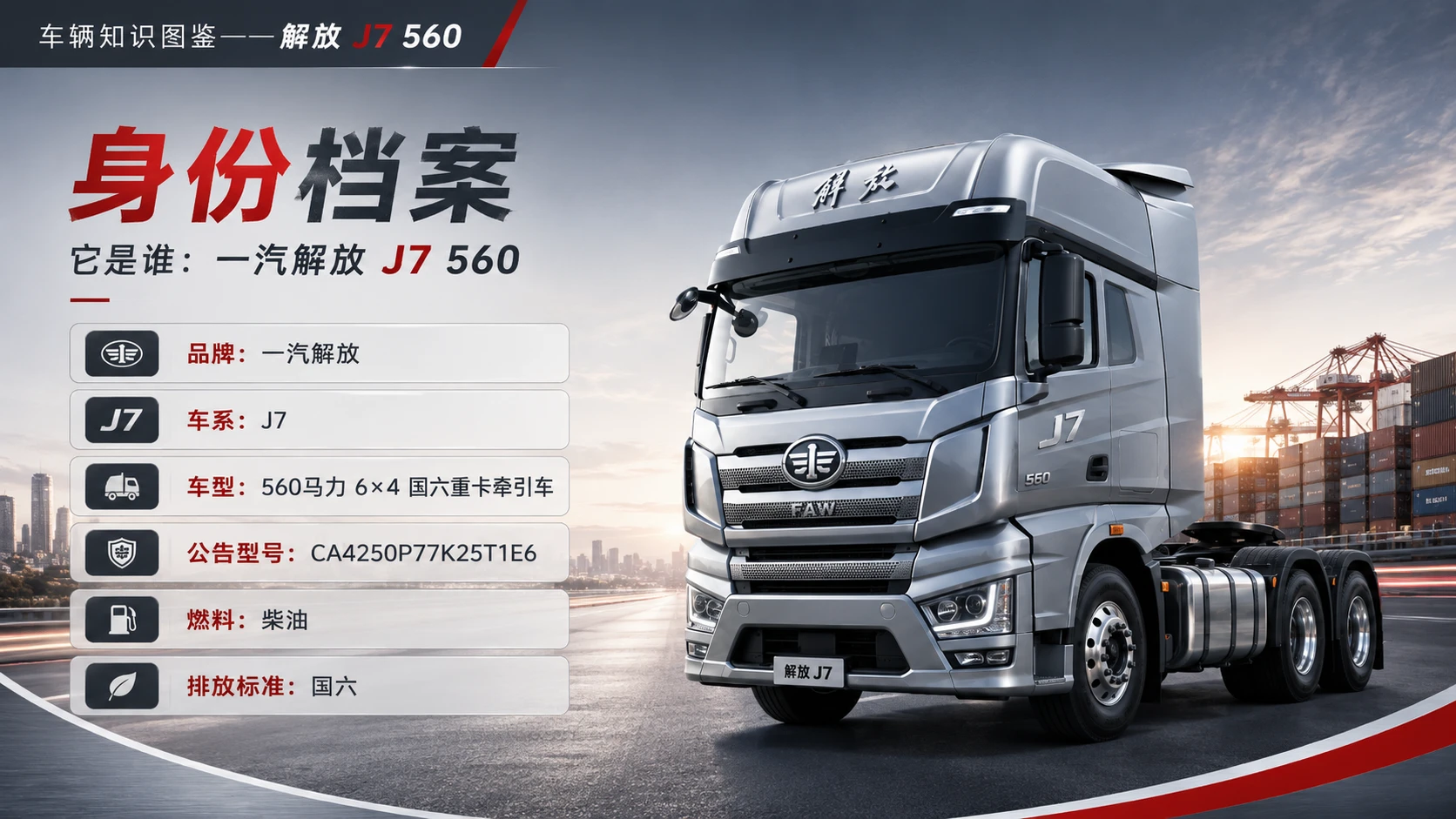 万物知识图鉴系列作品PPT——解放J7_560 - 预览图1