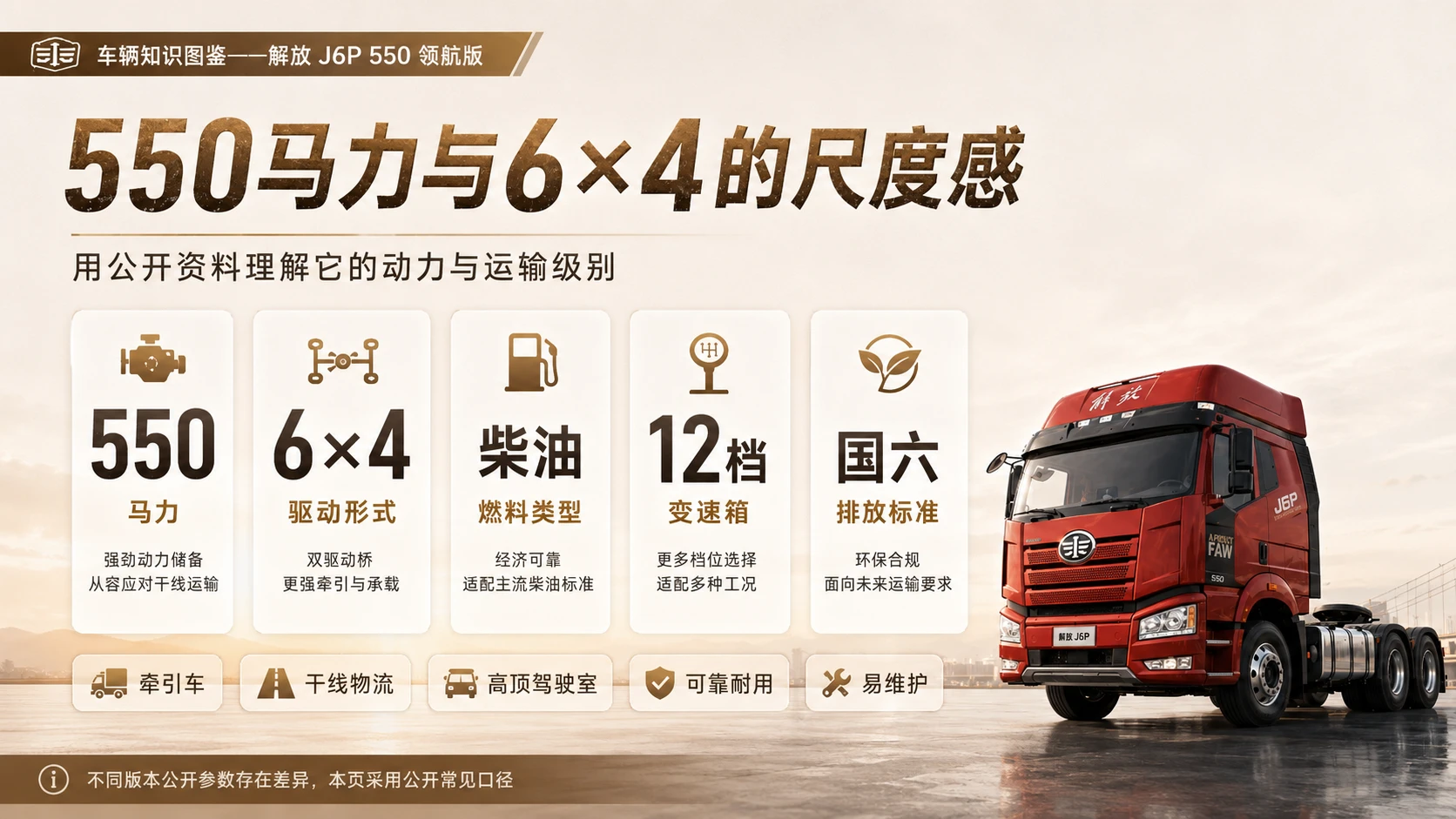 万物知识图鉴系列作品PPT——解放J6P550领航版 - 预览图3