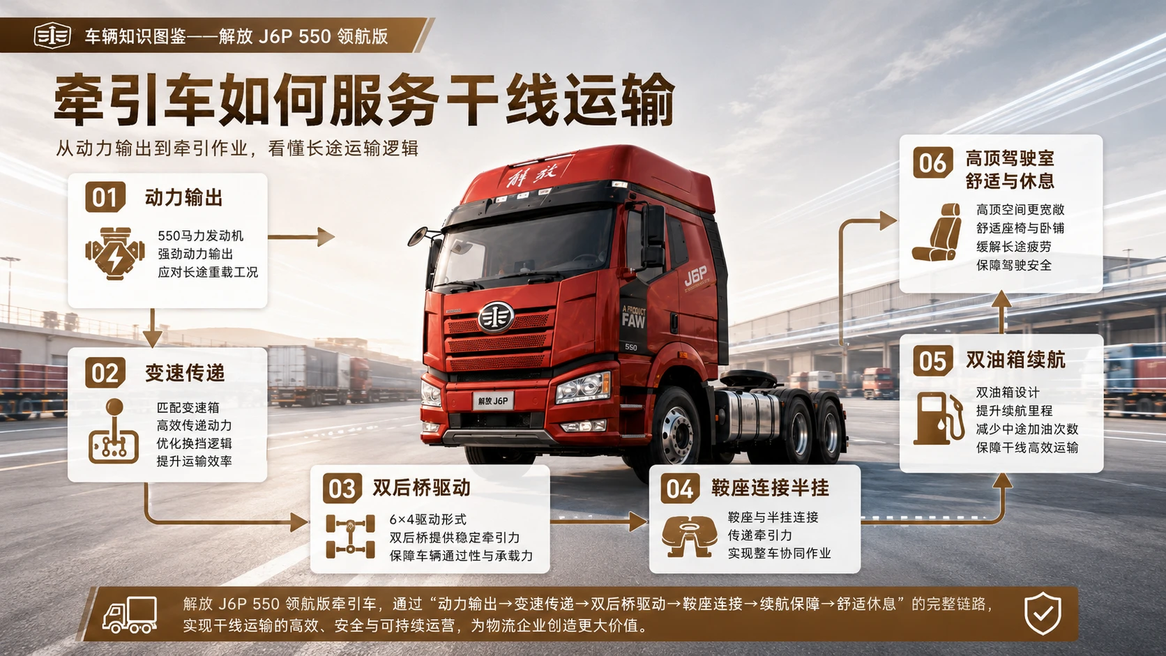 万物知识图鉴系列作品PPT——解放J6P550领航版 - 预览图5