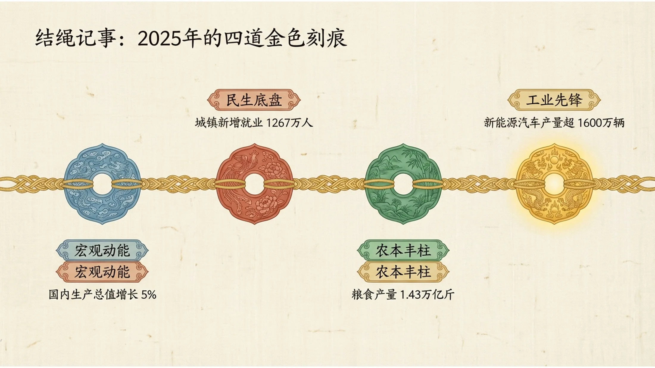 中国神话风格政府工作报告PPT - 预览图1