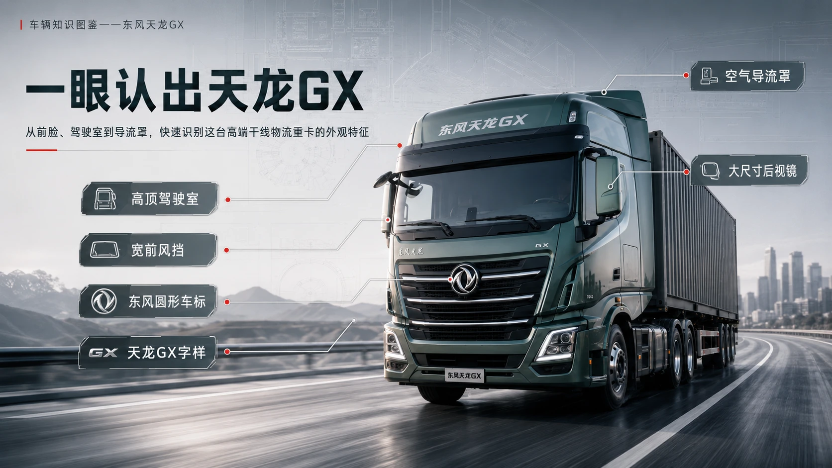 万物知识图鉴系列作品PPT——东风天龙GX - 预览图2