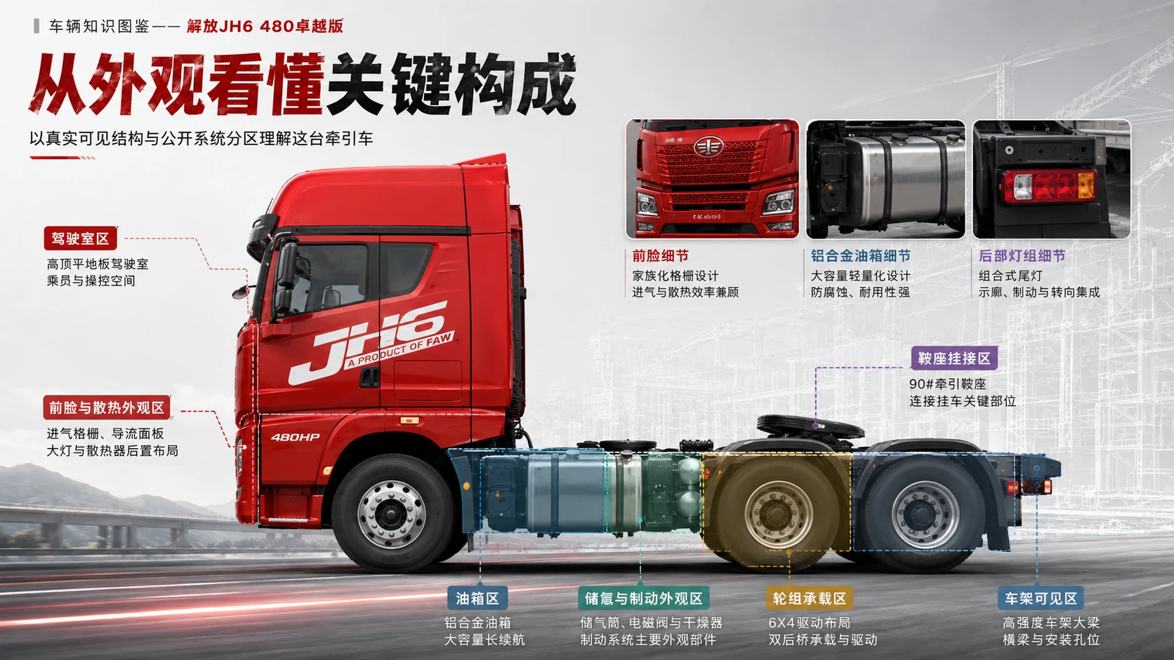 万物知识图鉴系列作品PPT——解放JH6_480卓越版 - 预览图4
