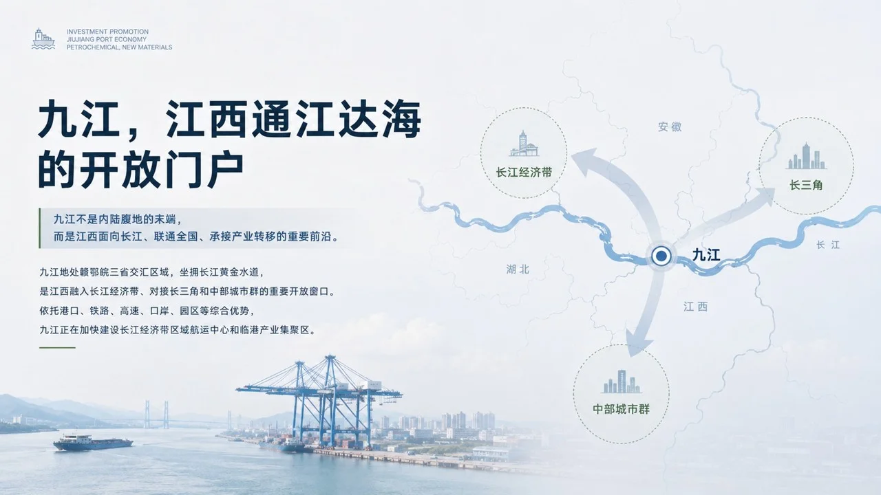 《九江临港经济与石化新材料招商推介PPT｜临港产业白皮书风》 - 预览图2