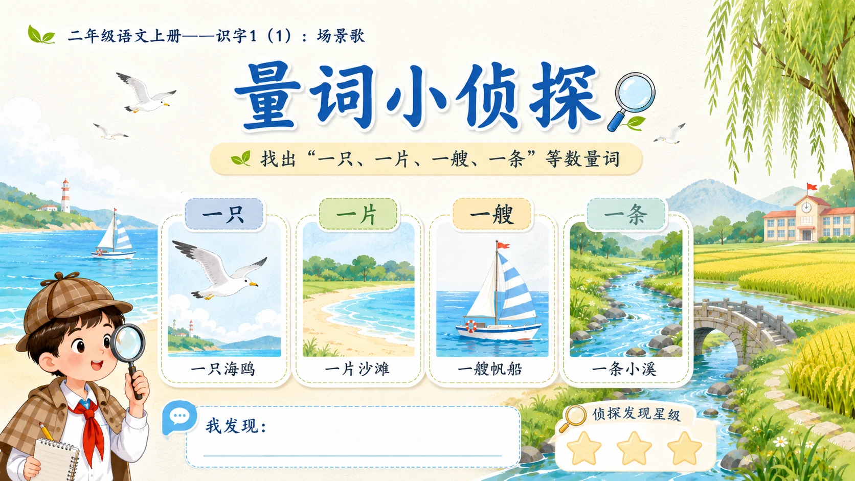 小学六年制统编教材系列课件——二年级语文上册：识字1 场景歌（1） - 预览图7