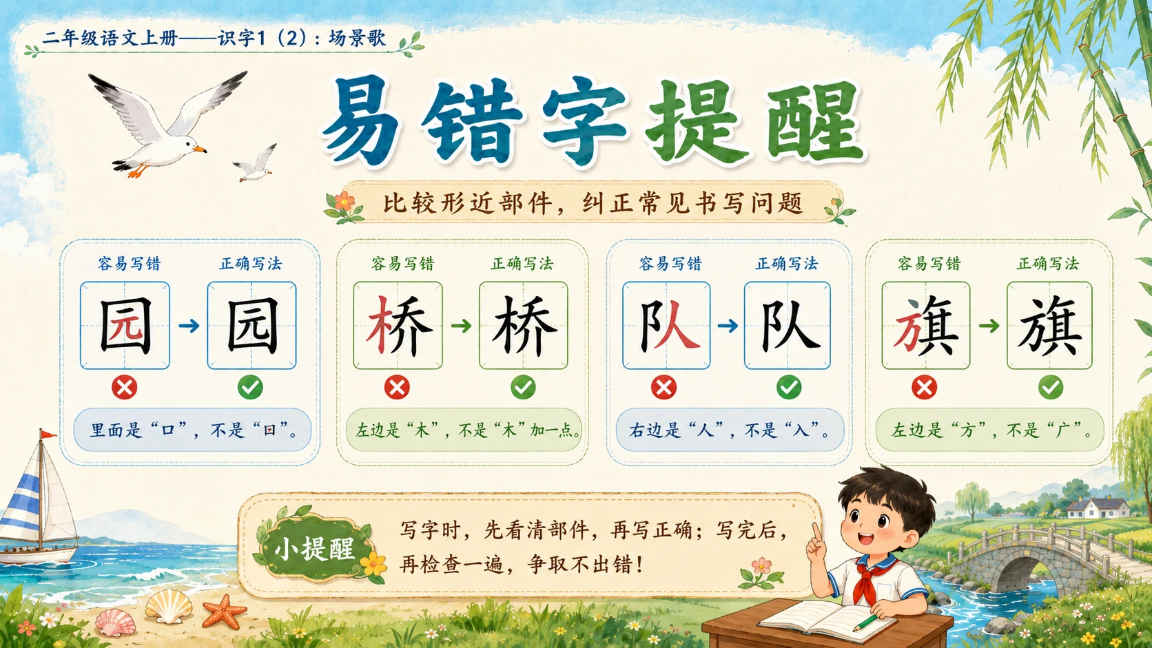小学六年制统编教材系列课件——二年级语文上册：识字1 场景歌（2） - 预览图6