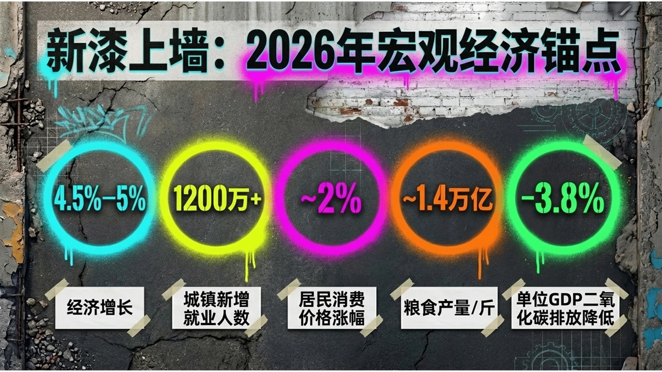 街头荧光涂鸦艺术风格政府工作报告PPT - 预览图6
