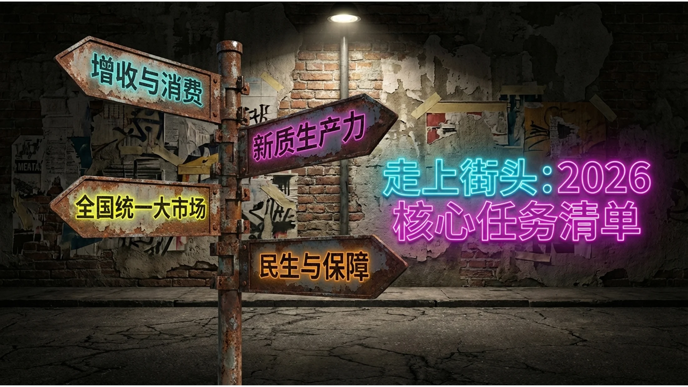 街头荧光涂鸦艺术风格政府工作报告PPT - 预览图7