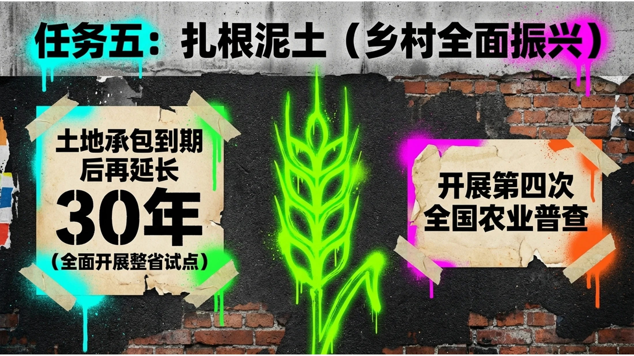 街头荧光涂鸦艺术风格政府工作报告PPT - 预览图10