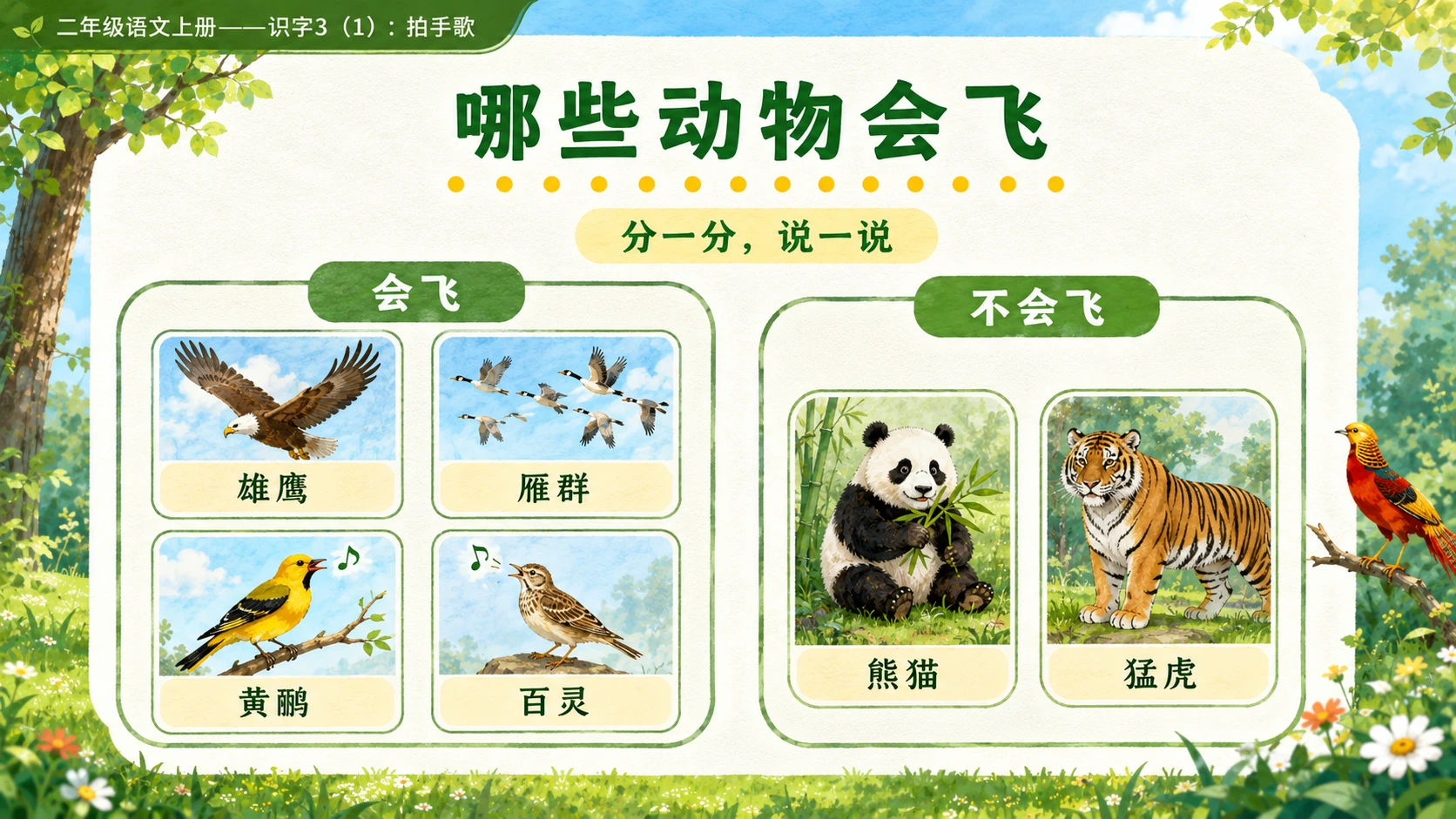 小学六年制统编教材系列课件——二年级语文上册：识字3 拍手歌（1） - 预览图9