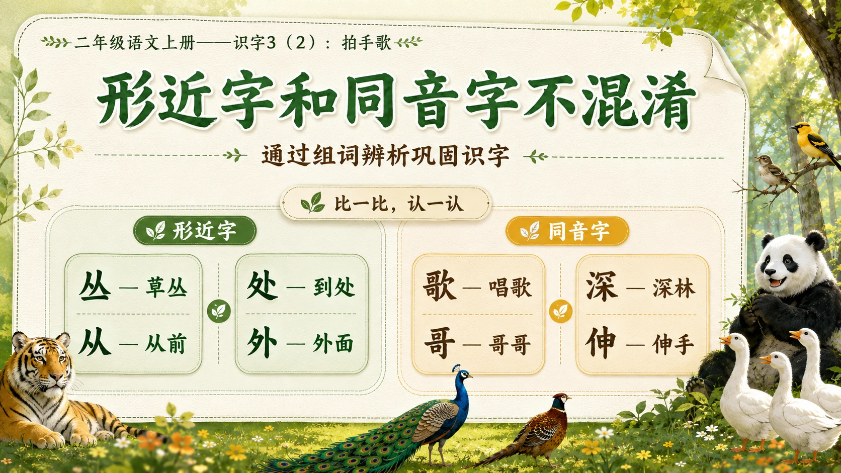 小学六年制统编教材系列课件——二年级语文上册：识字3 拍手歌（2） - 预览图6