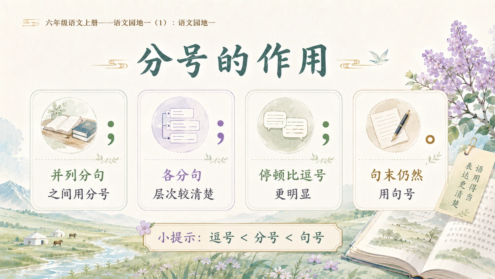小学六年制统编教材系列课件——六年级语文上册：语文园地一（1） - 预览图9