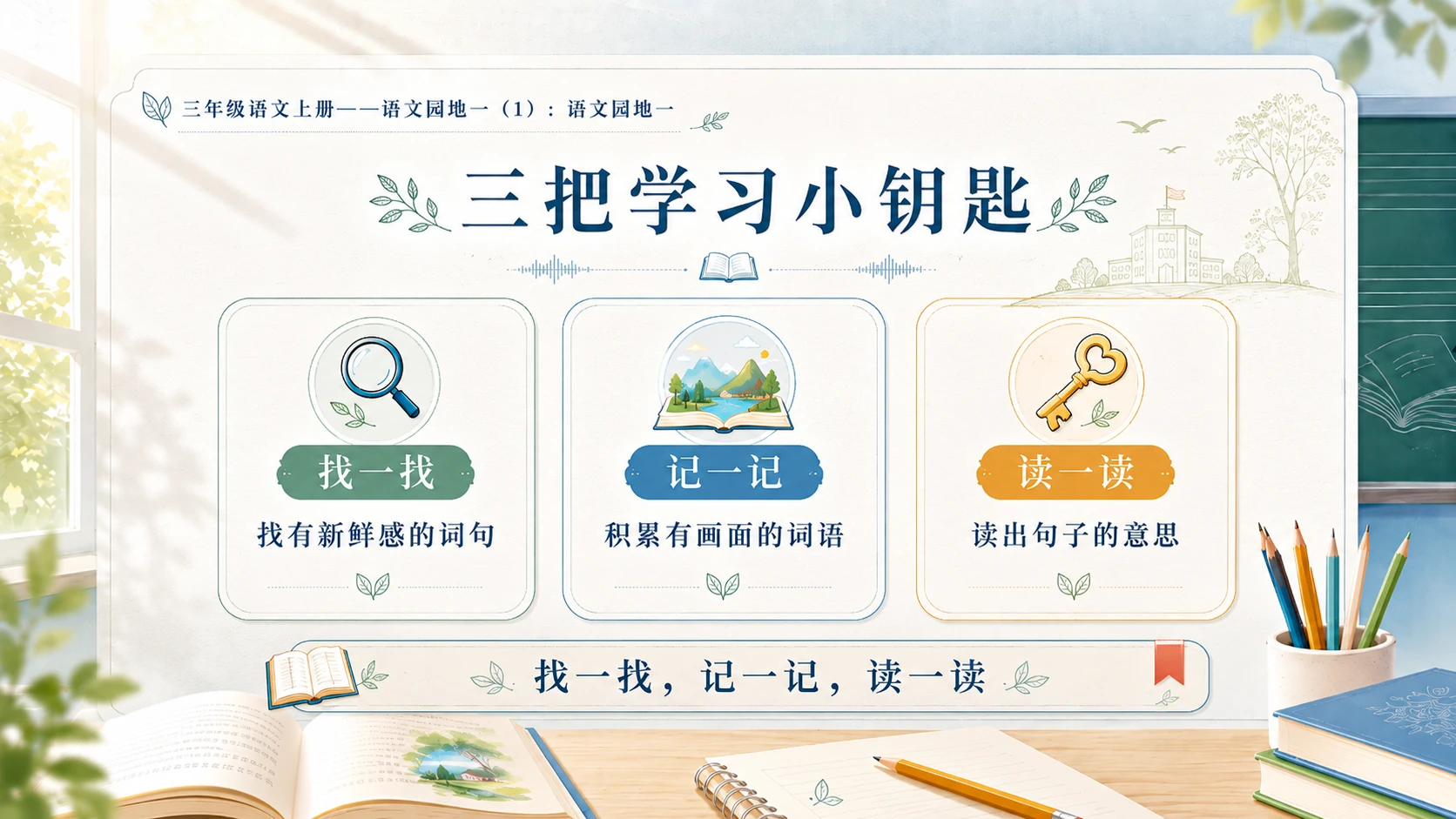 小学六年制统编教材系列课件——三年级语文上册：语文园地一（1） - 预览图11