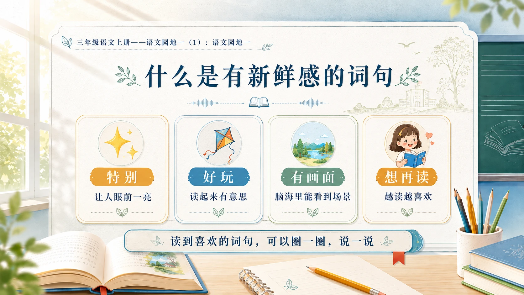 小学六年制统编教材系列课件——三年级语文上册：语文园地一（1） - 预览图4