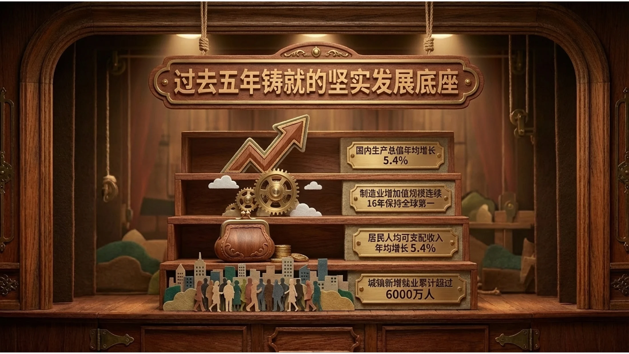 木偶动画风格政府工作报告PPT - 预览图3