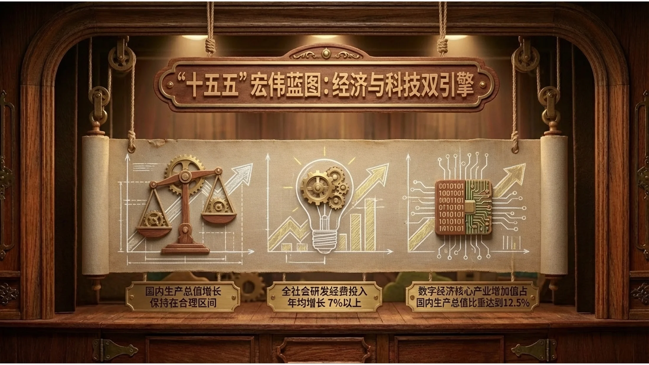 木偶动画风格政府工作报告PPT - 预览图4
