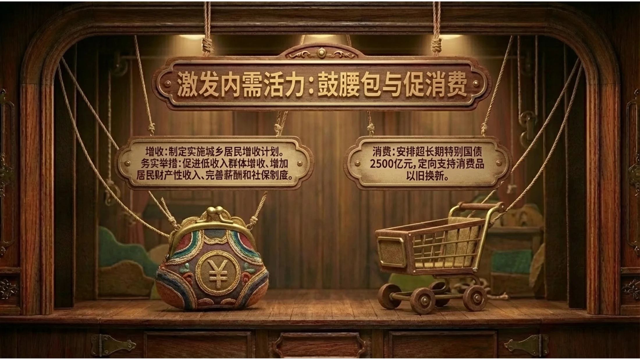 木偶动画风格政府工作报告PPT - 预览图8