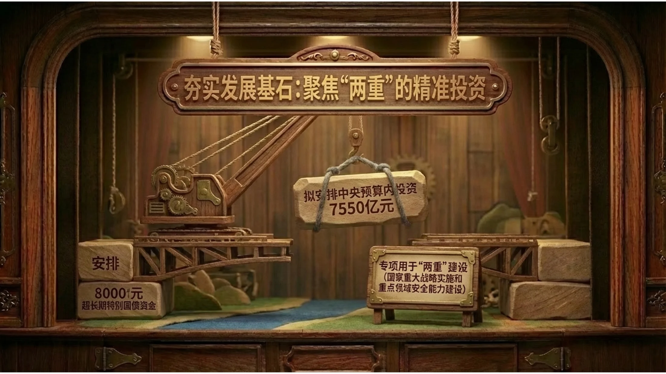 木偶动画风格政府工作报告PPT - 预览图9