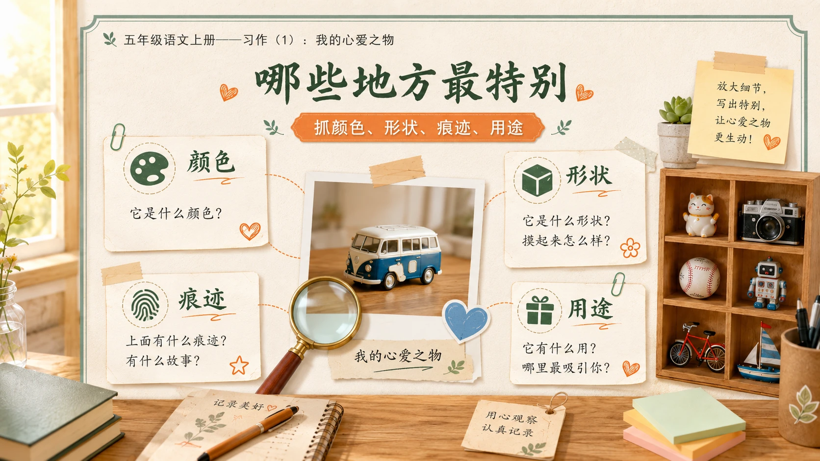 小学六年制统编教材系列课件——五年级语文上册：习作：我的心爱之物（1） - 预览图6