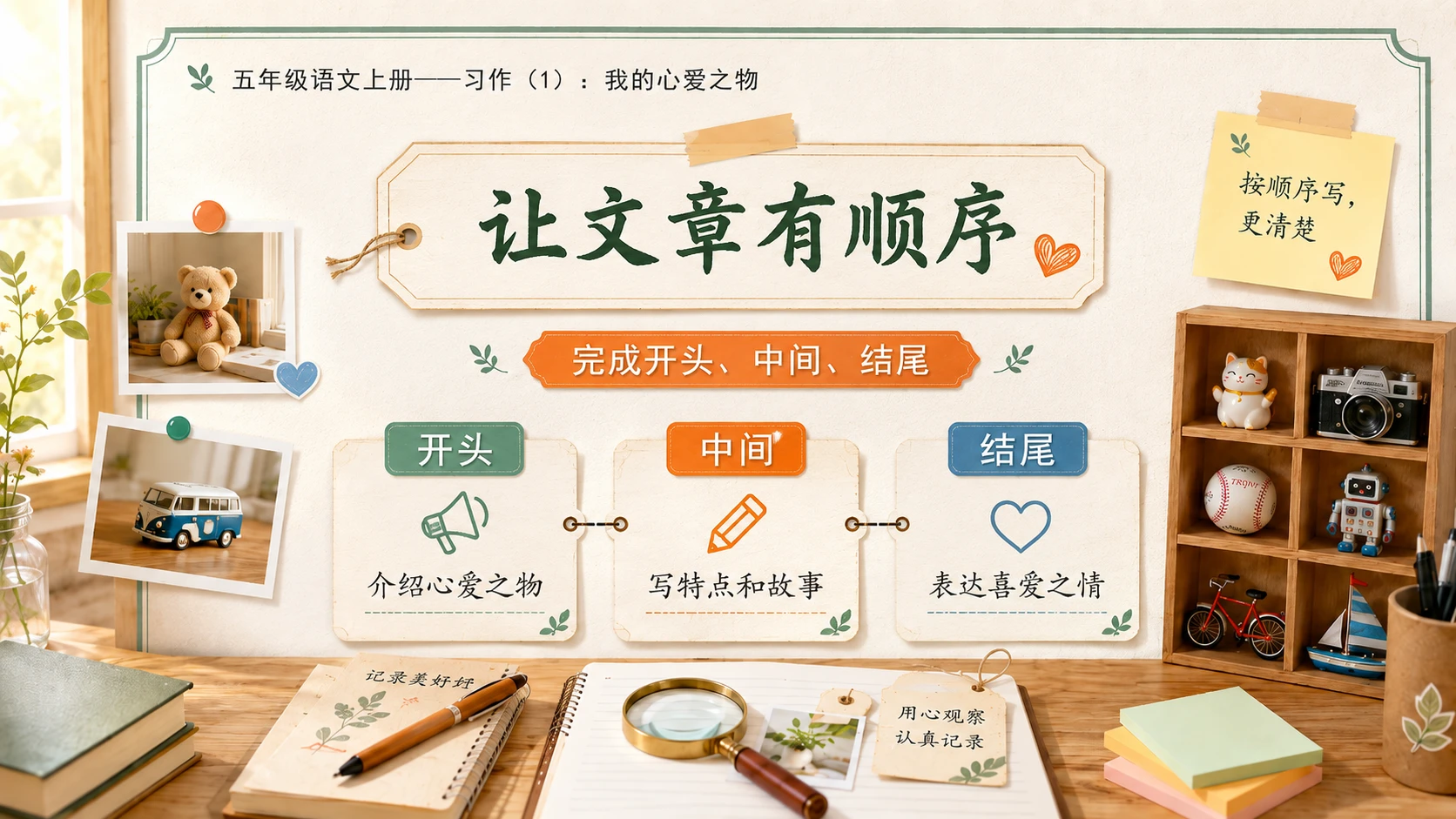 小学六年制统编教材系列课件——五年级语文上册：习作：我的心爱之物（1） - 预览图9