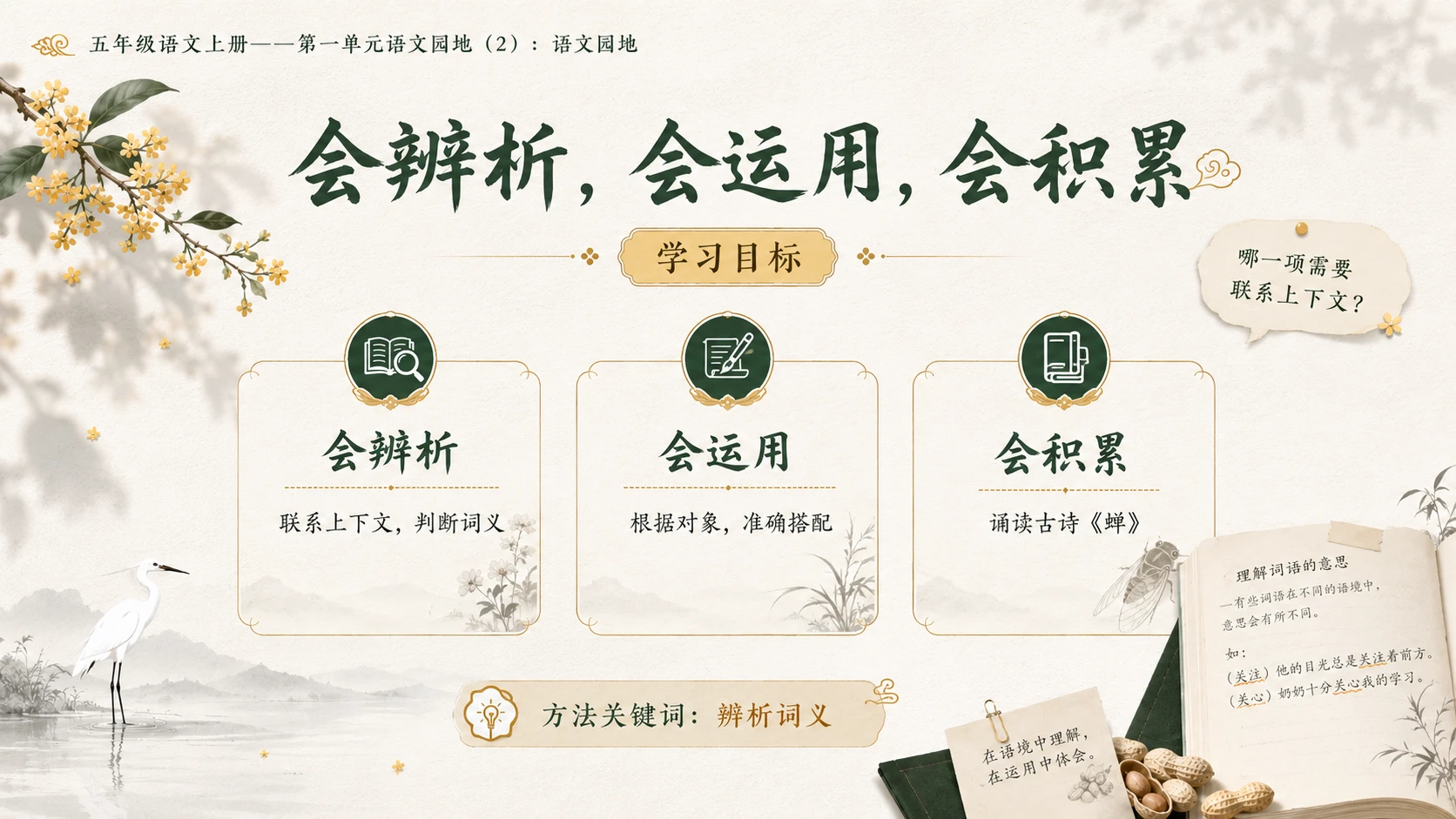 小学六年制统编教材系列课件——五年级语文上册：语文园地（2） - 预览图2
