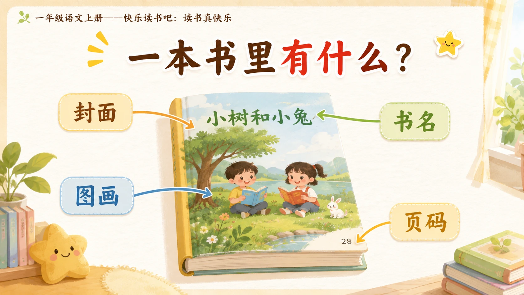 小学六年制统编教材系列课件——一年级语文上册：读书真快乐 - 预览图3