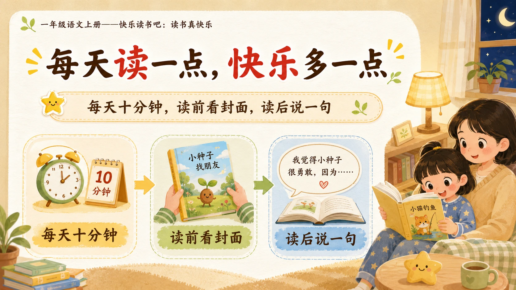 小学六年制统编教材系列课件——一年级语文上册：读书真快乐 - 预览图9