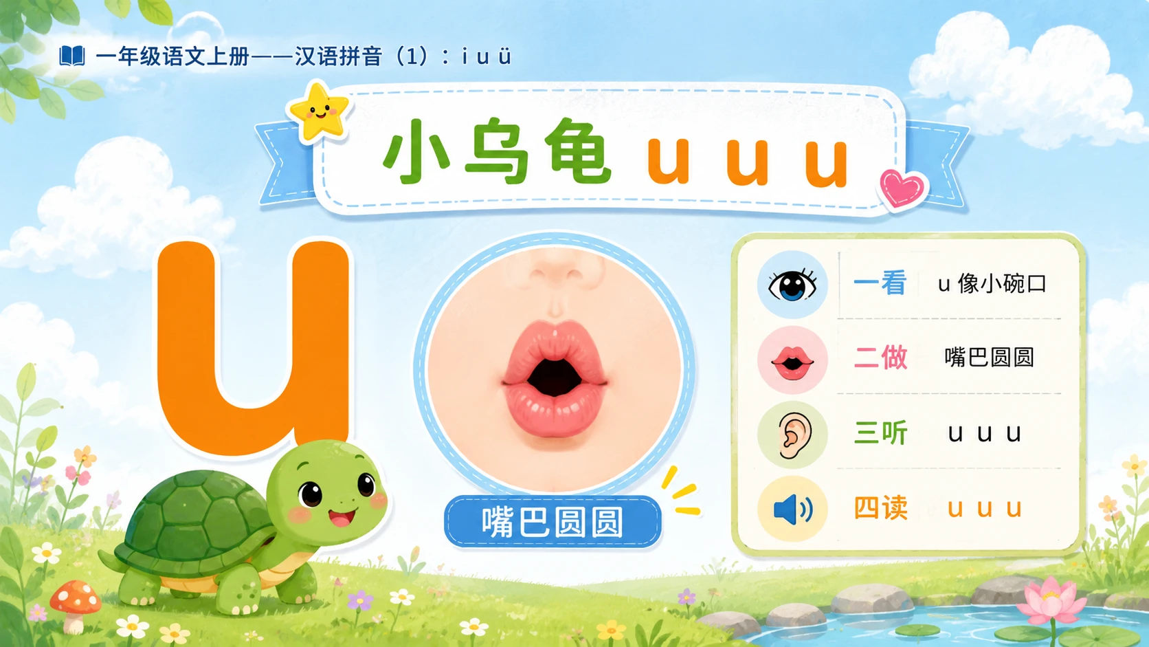 小学六年制统编教材系列课件——一年级语文上册：i u ü（1） - 预览图5