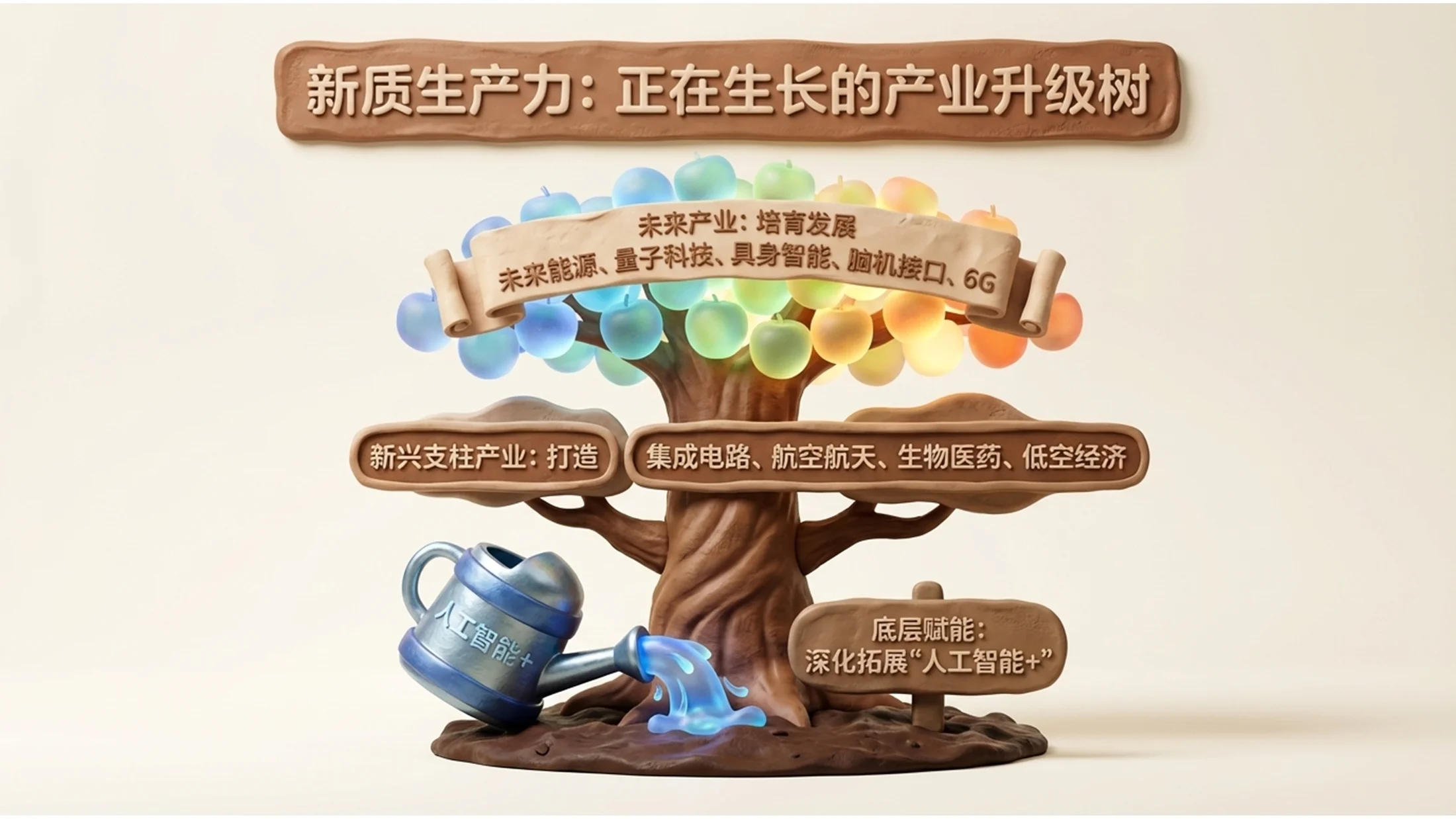 泥偶黏土动画材质风格政府工作报告PPT - 预览图8