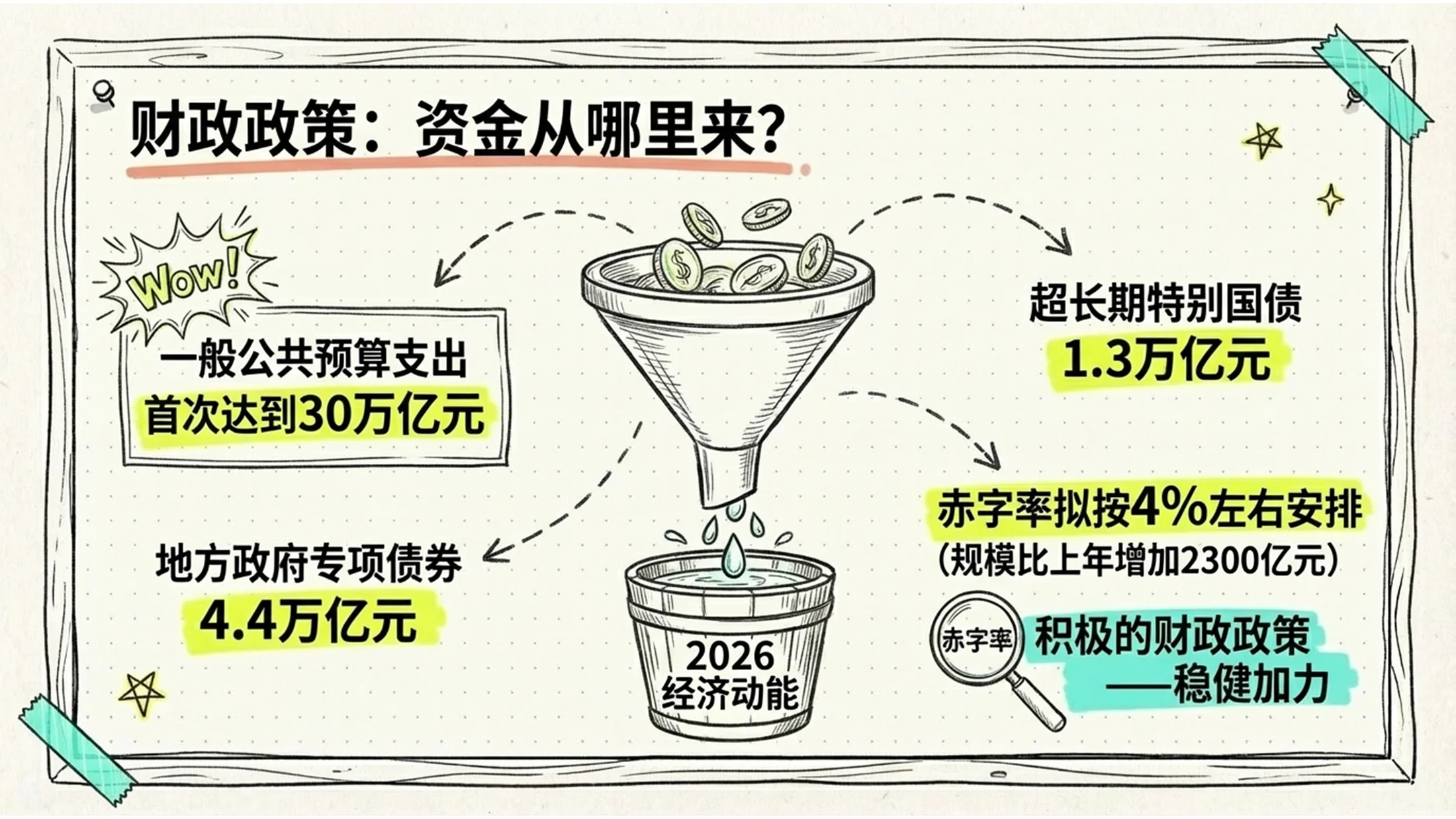 手绘涂鸦风格政府工作报告PPT - 预览图4