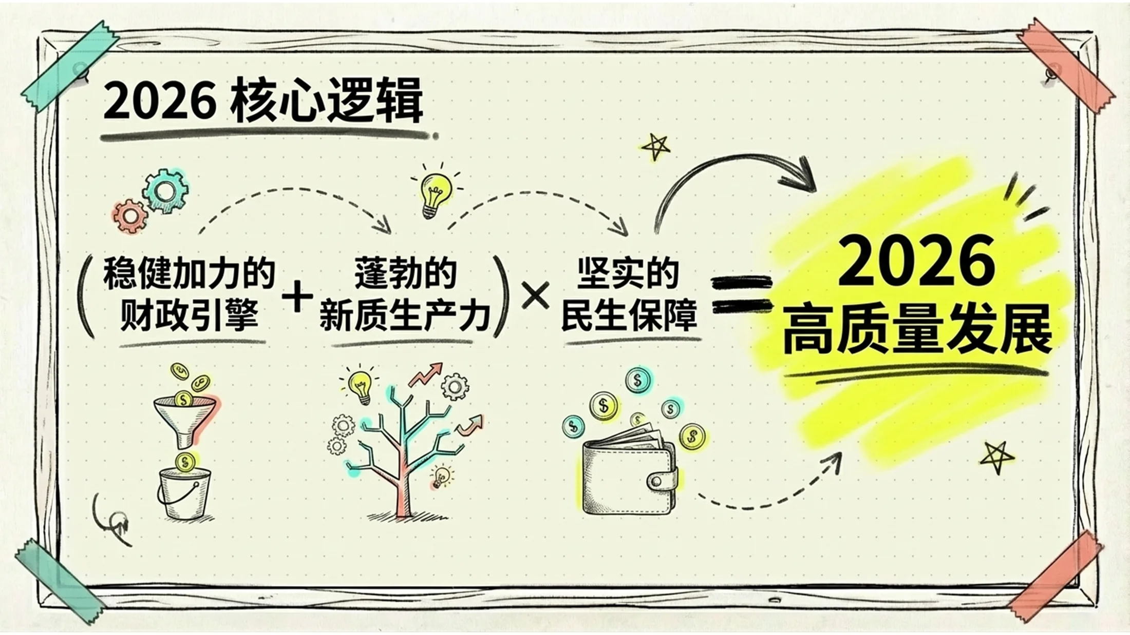 手绘涂鸦风格政府工作报告PPT - 预览图10