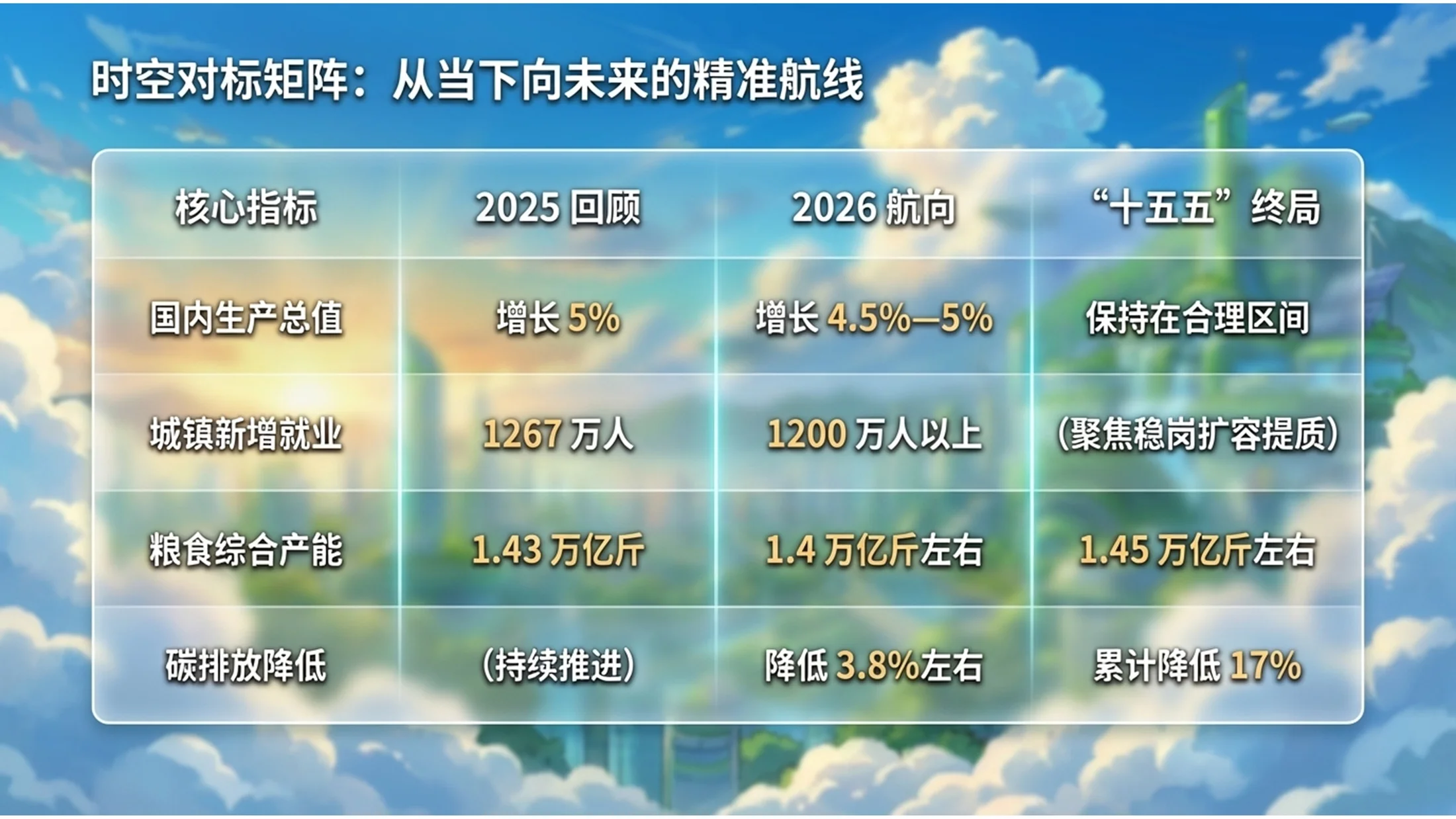 动漫太阳朋克风格政府工作报告PPT - 预览图5