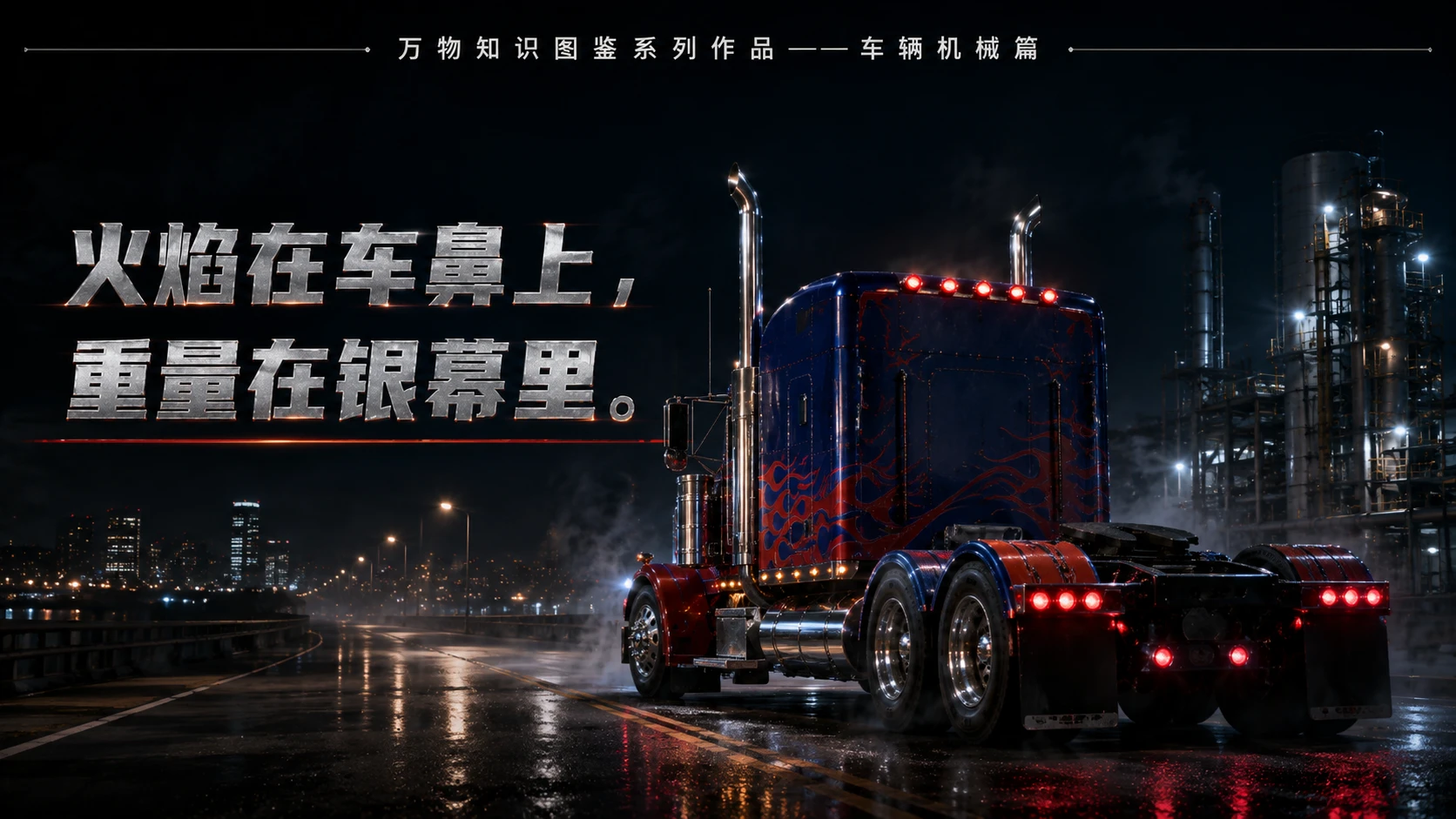 万物知识图鉴系列作品PPT——彼得比尔特379擎天柱原型车 - 预览图9