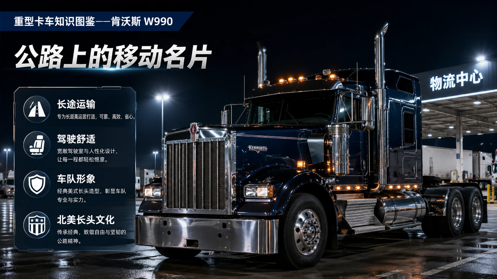 万物知识图鉴系列作品PPT——肯沃斯W990 - 预览图8